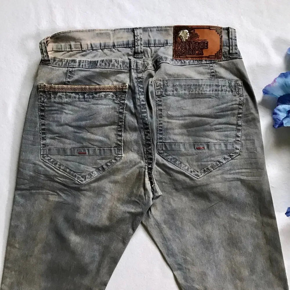 Heritage by America NWOT Gray Lightweight Skinny Jeans Men 34/33 - Picture 6 of 8